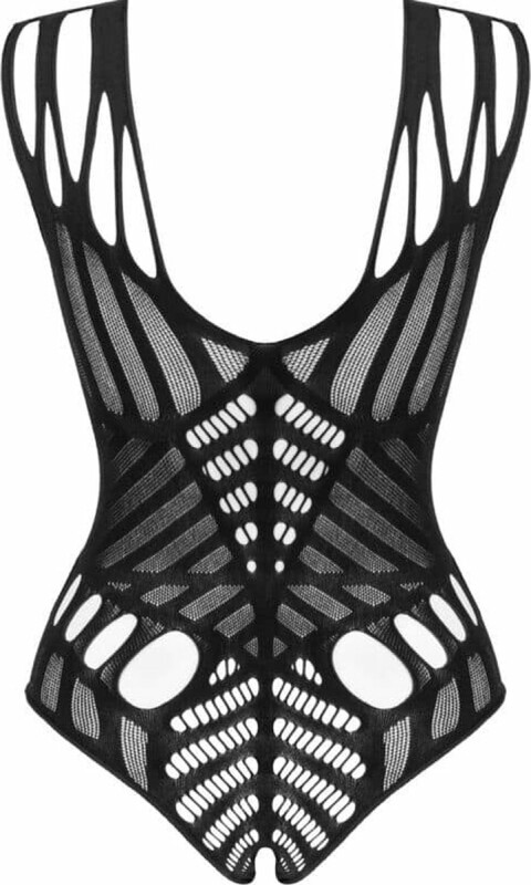 Боді сексуальне з інтимним вирізом One Size B139 Obsessive, чорне - Зображення 3