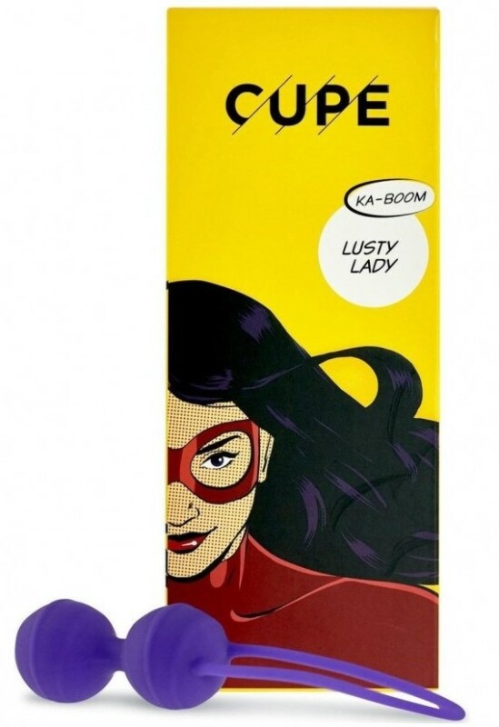 Вагінальні кульки Lusty Lady Cupe, силіконові, фіолетові, 2 х 40 г