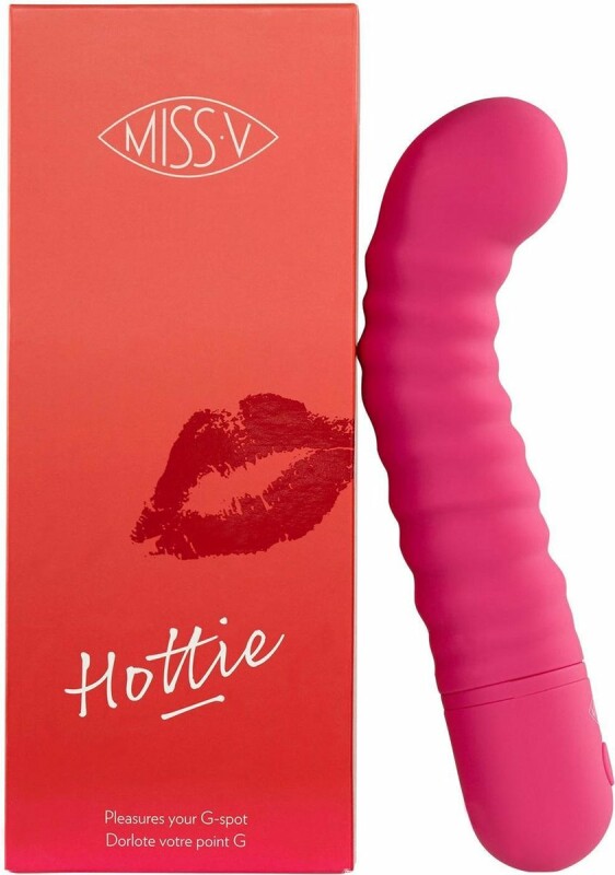 Вібратор для точки G Hottie Miss V, силіконовий, рожевий, 18 х 3.4 см