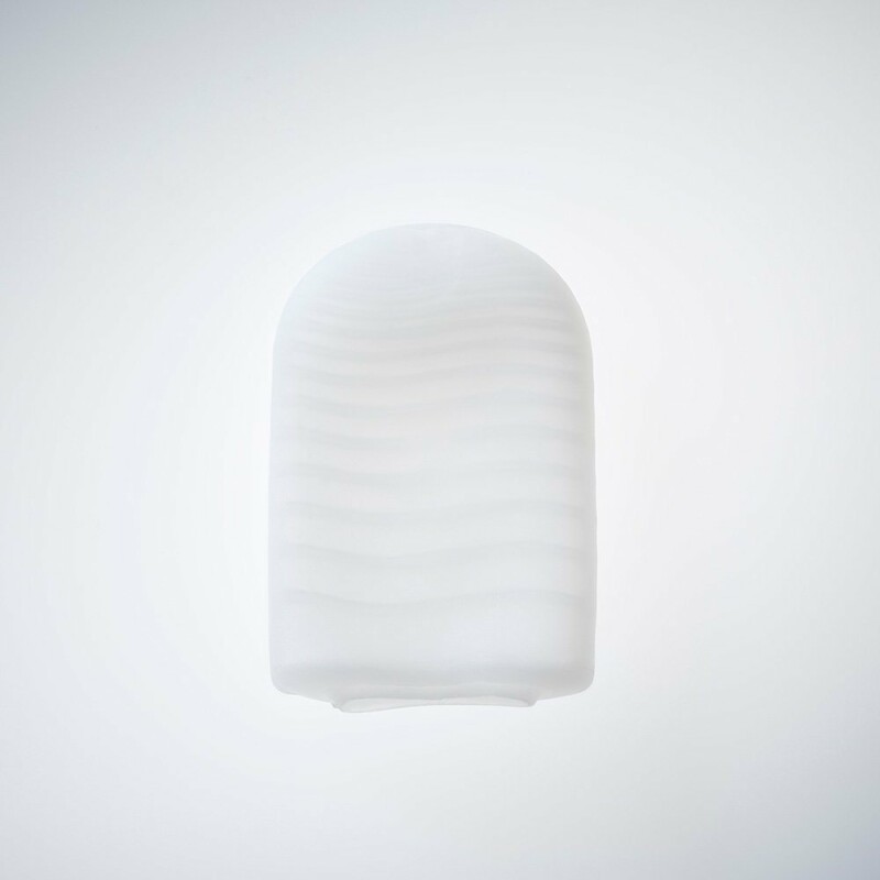 Міні мастурбатор нереалістичний Tenga Pocket Wave Line, з рельєфом, білий, 7.5 х 5.5 см - Зображення 2