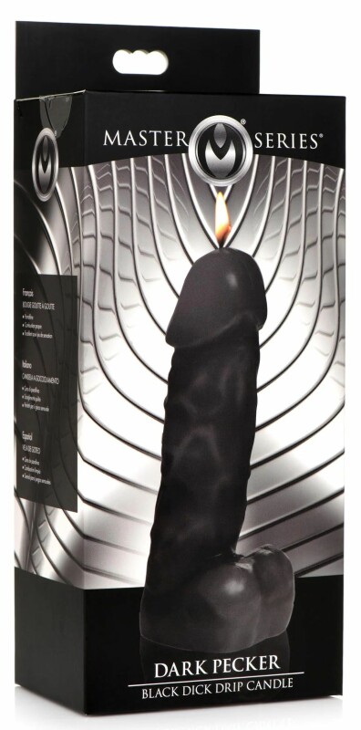 Низькотемпературна свічка у формі пеніса Master Series Spicy Pecker, чорна - Зображення 1