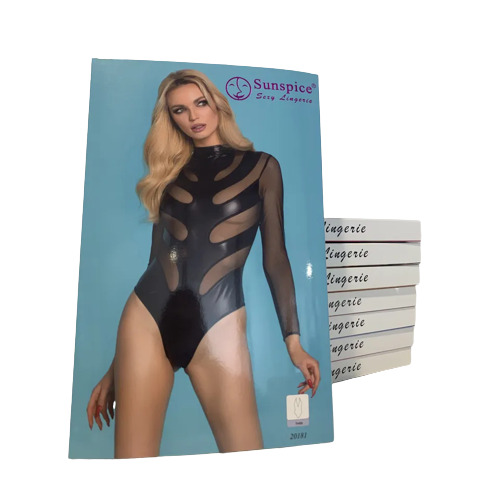 Боді сексуальний з сітчастими вставками L/XL Sunspice, чорний - Зображення 2