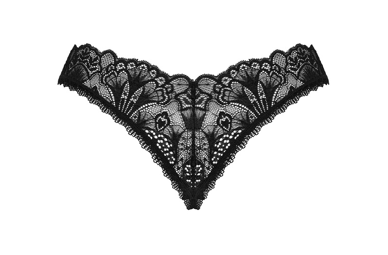 Стрінги сексуальні з інтимним вирізом XS/S Donna Dream Obsessive, чорні - Зображення 3