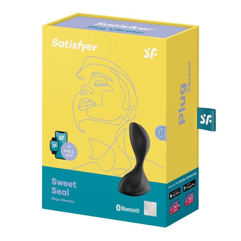 Анальний вібратор Satisfyer Sweet Seal з додатком, чорний, 7 х 3.5 см - Зображення 1