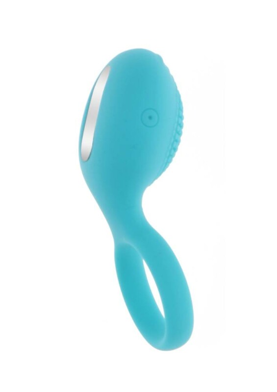 Ерекційне віброкільце Toy Joy Tickle Brush з пультом, блакитне, 8.2 х 3.5 см - Зображення 3