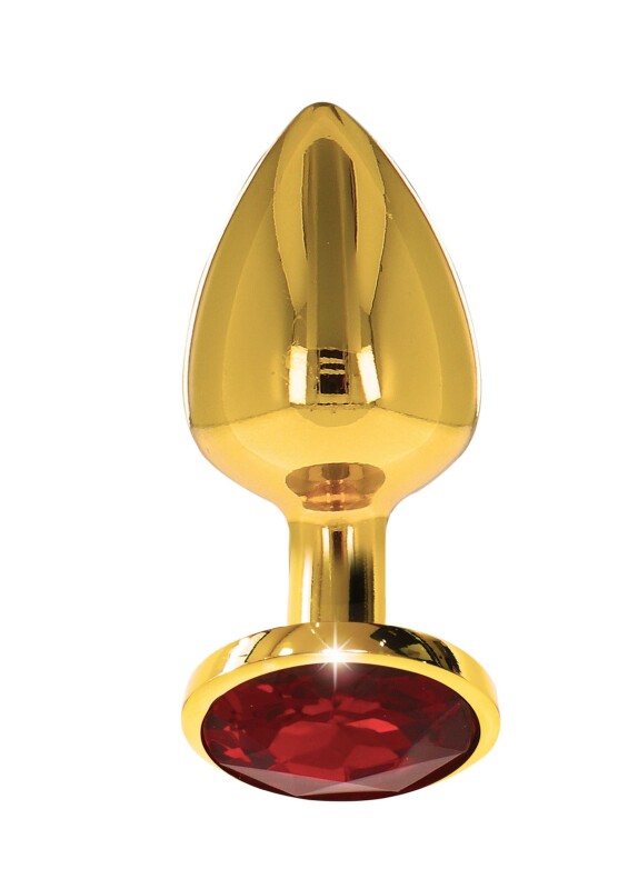 Анальна пробка L з кристалом Taboom Diamond Jewel, золота, 9.5 x 4 см - Зображення 1