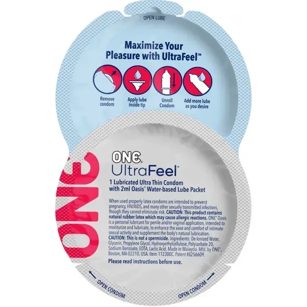 Презервативи латексні One Ultra Feel з додатковим лубрикантом, 5 шт