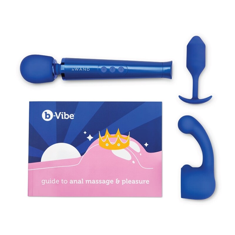 Набір секс-іграшок b-Vibe Anal Massage And Education Set, синій, 9 предметів - Изображение 2