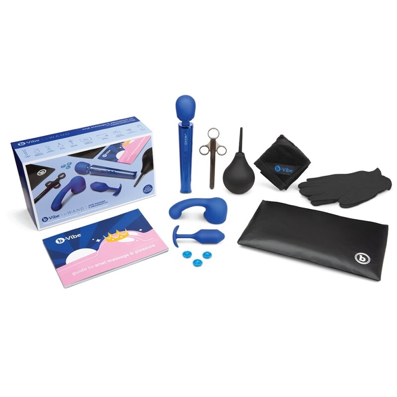 Набір секс-іграшок b-Vibe Anal Massage And Education Set, синій, 9 предметів - Изображение 6