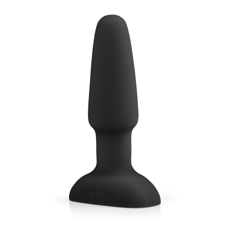 Анальна пробка з вібрацією та імітацією риммінгу b-Vibe Rimming Plug 2, чорна, 15 х 3.8 см - Изображение 2