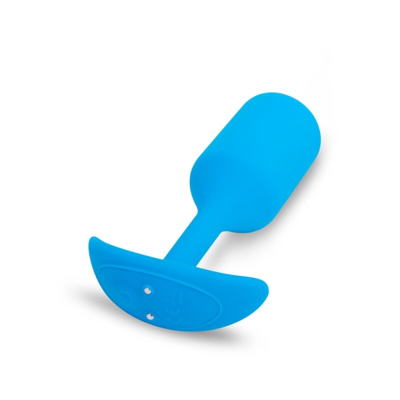 Анальна пробка з вібрацією Snug Plug 3 B-Vibe, силіконова, блакитна, 13.8 х 3.7 см - Изображение 3