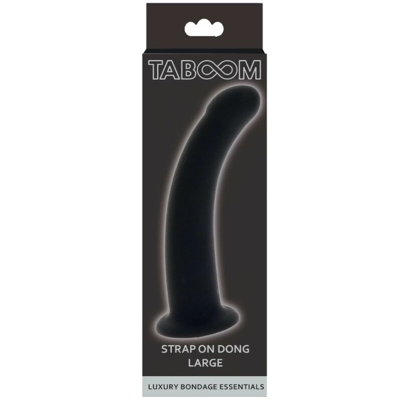 Фалоімітатор страпон Taboom Strap-On Dong Large чорного кольору, 16 см х  3.8 см
