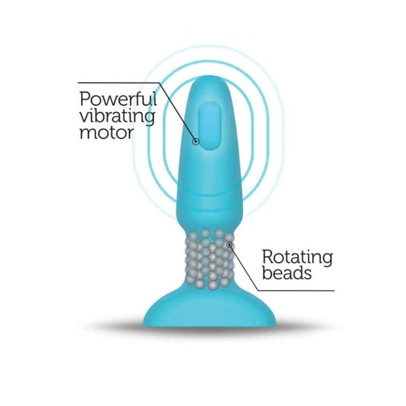 Анальна пробка з вібрацією та імітацією риммінгу b-Vibe Rimming Plug 2, чорна, 15 х 3.8 см - Изображение 5