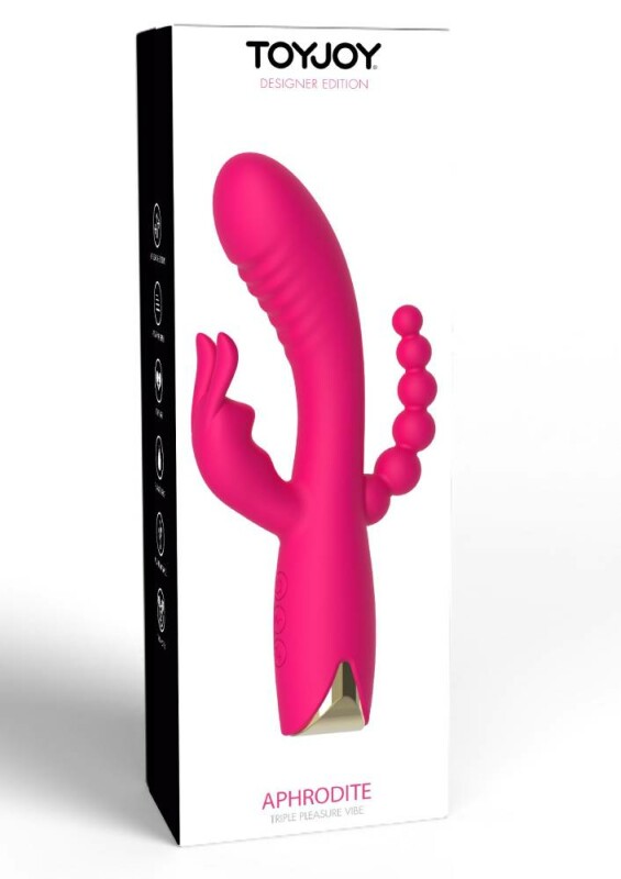 Вібратор-кролик рельєфний з ялинкою Aphrodite Toy Joy рожевий, 21 х 3.7 см - Изображение 1