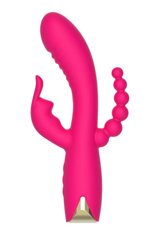 Вібратор-кролик рельєфний з ялинкою Aphrodite Toy Joy рожевий, 21 х 3.7 см - Изображение 3
