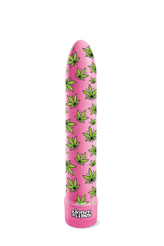 Вібратор із принтом Stoner Vibes Global Novelties, рожевий, 20.3 х 3.8 см