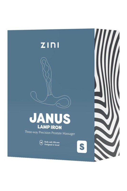 Масажер простати рельєфний, S, Zini Janus Lamp Iron бордовий, 10.4 х 2.2 см - Изображение 1