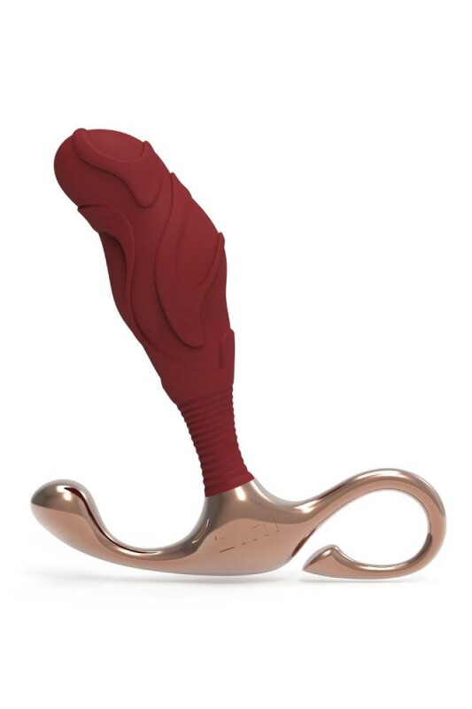 Масажер простати рельєфний, L, Zini Janus Lamp Iron бордовий, 11.9 х 3.3 см - Зображення 2