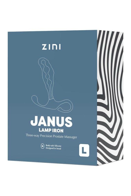 Масажер простати рельєфний, L, Zini Janus Lamp Iron бордовий, 11.9 х 3.3 см - Зображення 1