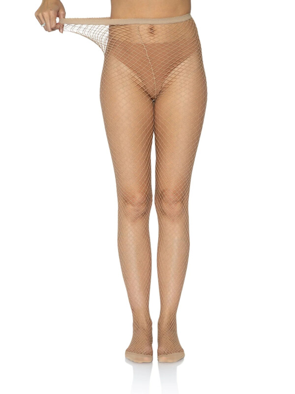 Колготки в сіточку сексуальні One Size Gaia Leg Avenue, бежеві - Изображение 3