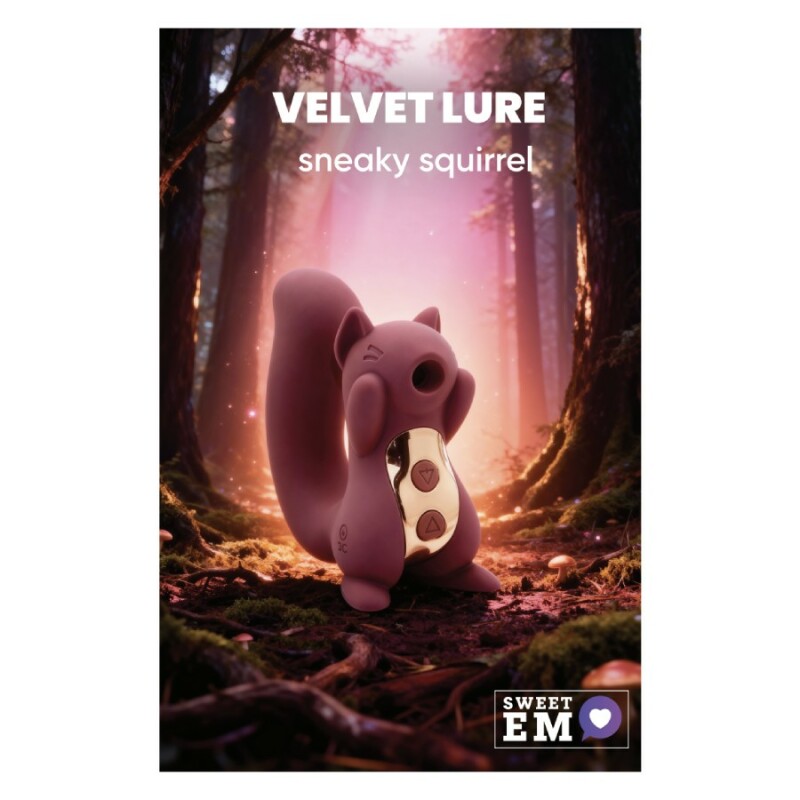 Вакуумний стимулятор клітора Sweet Em Sneaky Squirrel рожевий, з вібрацією, 10.5 х 8.9 см