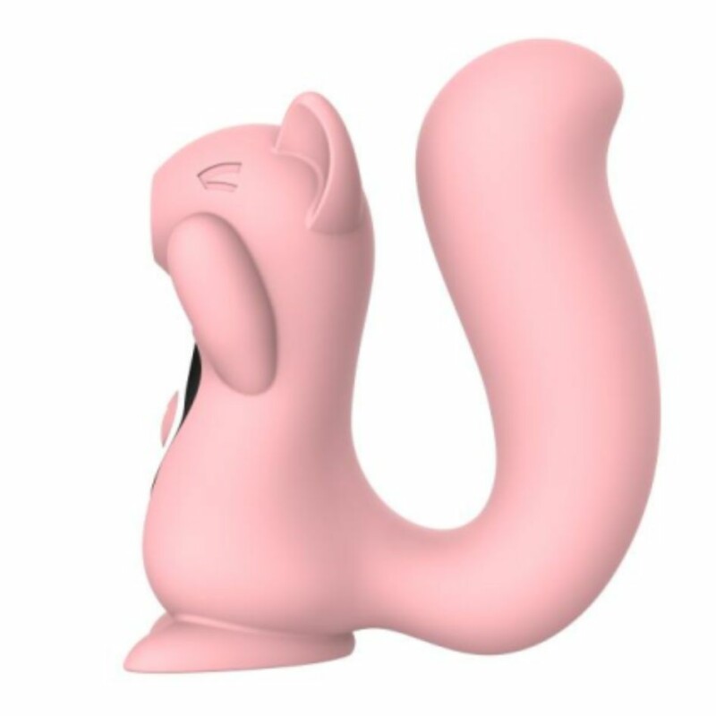 Вакуумний стимулятор клітора Sweet Em Sneaky Squirrel рожевий, з вібрацією, 10.5 х 8.9 см - Изображение 4