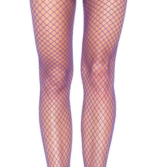 Колготки в сіточку сексуальні One Size Gaia Leg Avenue, фіолетові - Зображення 1