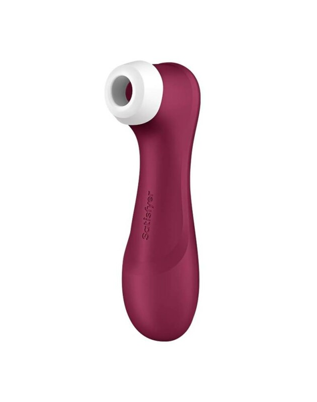 Вакуумний стимулятор клітора Satisfyer Pro 2 з вібрацією та додатком, бордовий, 16.4 х 6.5 см