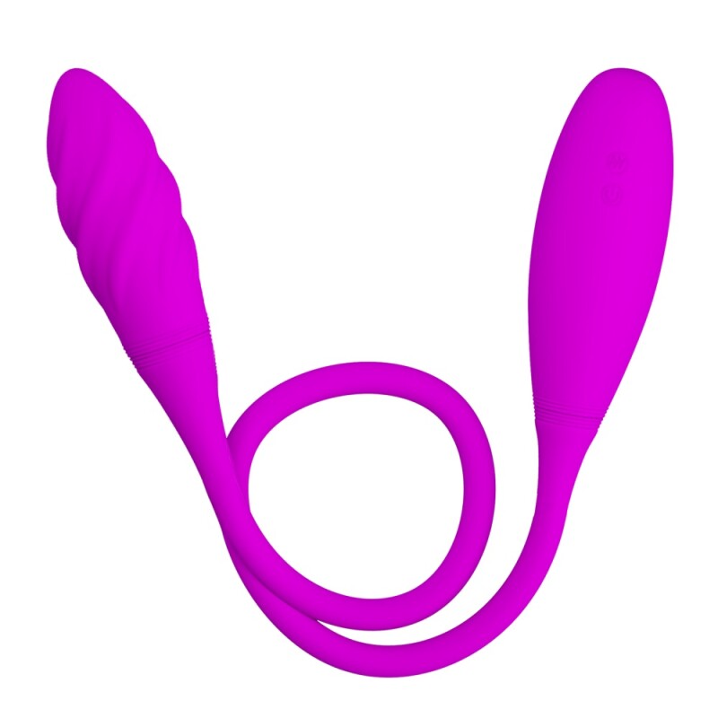 Подвійне віброяйце Pretty Love Snaky Vibe гнучке, фіолетове, 60 х 3 см - Изображение 1