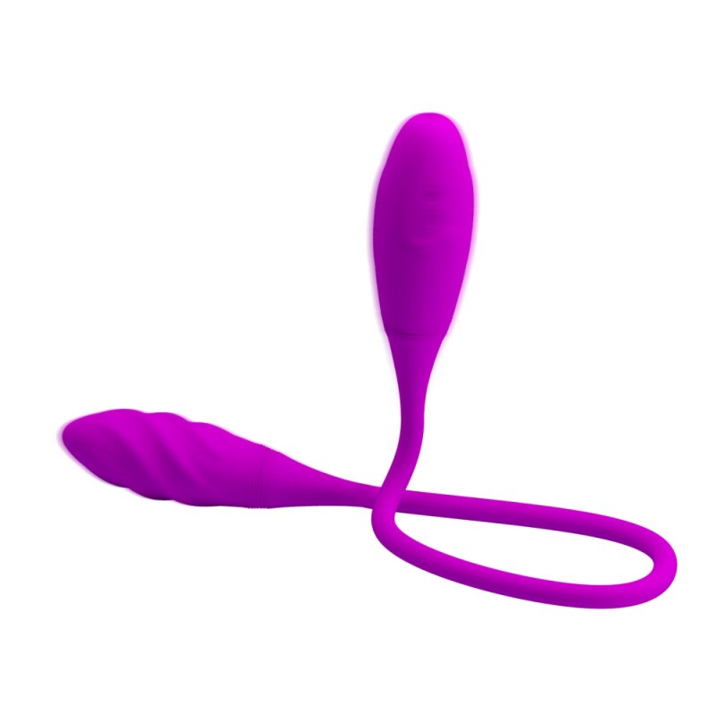 Подвійне віброяйце Pretty Love Snaky Vibe гнучке, фіолетове, 60 х 3 см - Изображение 4