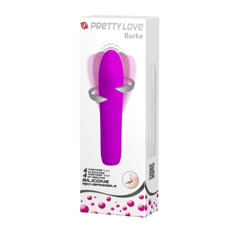 Вібратор з ротацією Pretty Love Burke, фіолетовий, 16 х 3.6 см - Изображение 8
