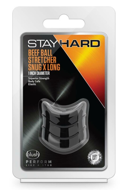 Насадка для мошонки Blush Stay Hard чорна, 3.8 х 2.5 см - Зображення 1