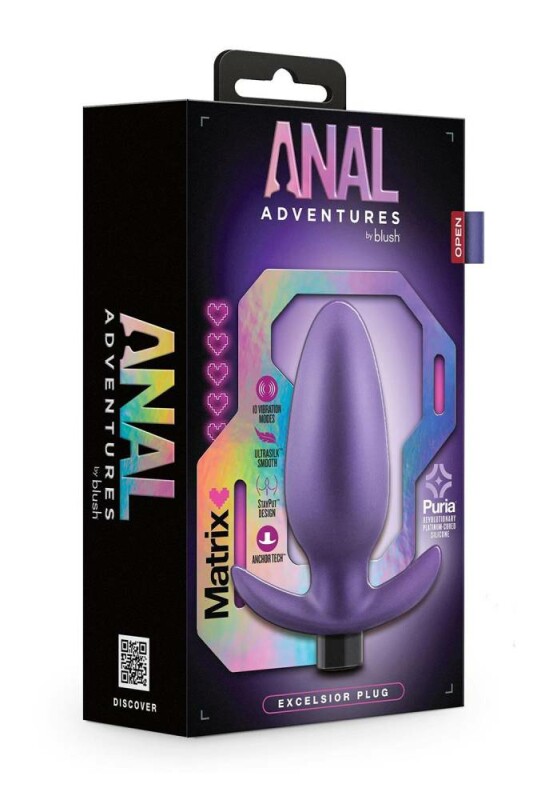 Анальний вібратор Blush Anal Adventures фіолетовий, 12 х 3.8 см - Изображение 1