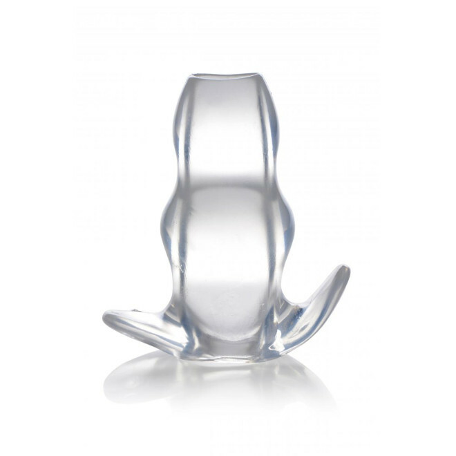 Анальна пробка тунель Master Series Clear View Hollow Anal Plug, прозора 13 х 4.3 см