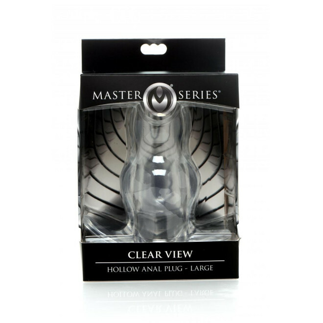 Анальна пробка тунель Master Series Clear View Hollow Anal Plug, прозора 13 х 4.3 см - Зображення 1