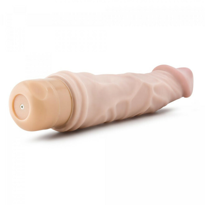 Реалістичний вібратор DR. SKIN VIBE бежевий, 22 см x 4 см - Изображение 3