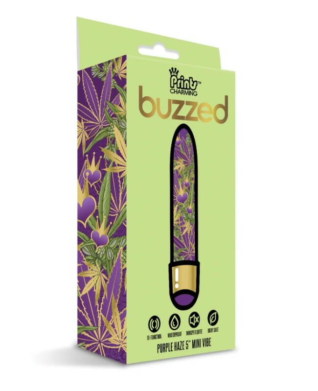 Міні-вібратор з принтом PRINTS CHARMING BUZZED 12.7 х 2.5 см - Зображення 1