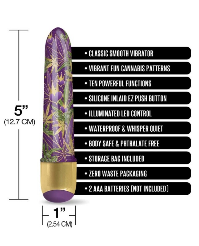 Міні-вібратор з принтом PRINTS CHARMING BUZZED 12.7 х 2.5 см - Зображення 3