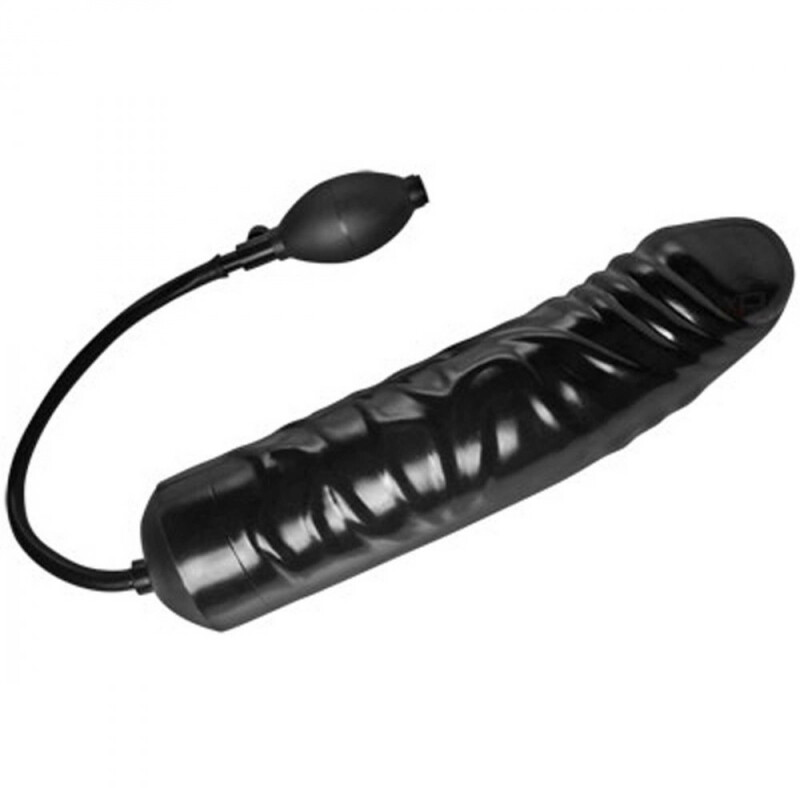 Фалоімітатор з накачкою XXL opblaasbare dildo, чорний, 31.8  х 7 см