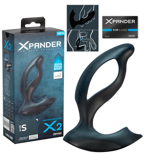 Масажер простати, розмір S, XPANDER X2 чорний, 9.5 см х 4.1 см - Зображення 4