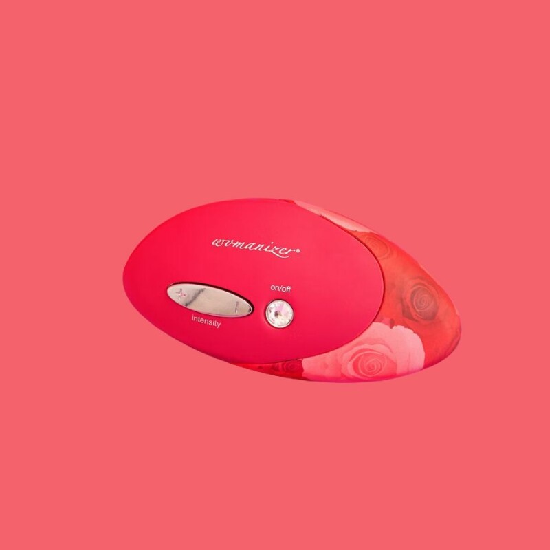 Кліторальний стимулятор Womanizer Pro W500 Red/Rose з квітковим принтом, червоний - Зображення 6
