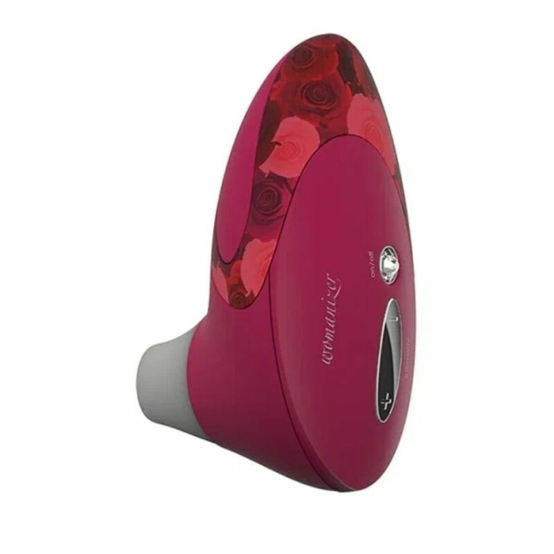 Кліторальний стимулятор Womanizer Pro W500 Red/Rose з квітковим принтом, червоний - Зображення 4