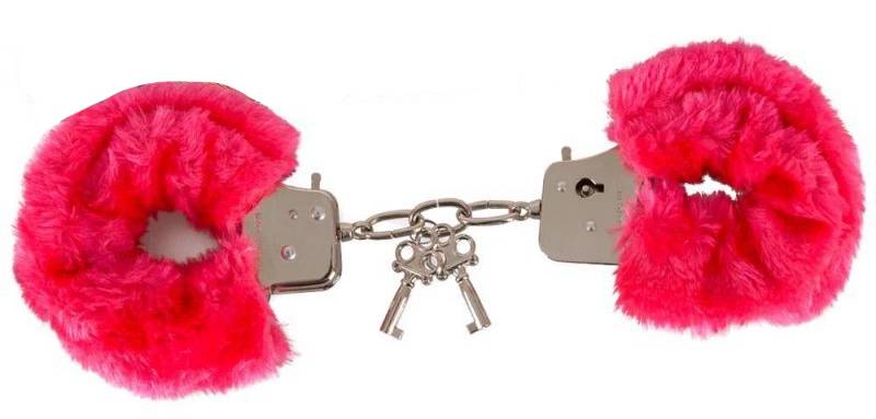 Наручники зі штучним хутром You2Toys, металеві, рожеві - Зображення 1