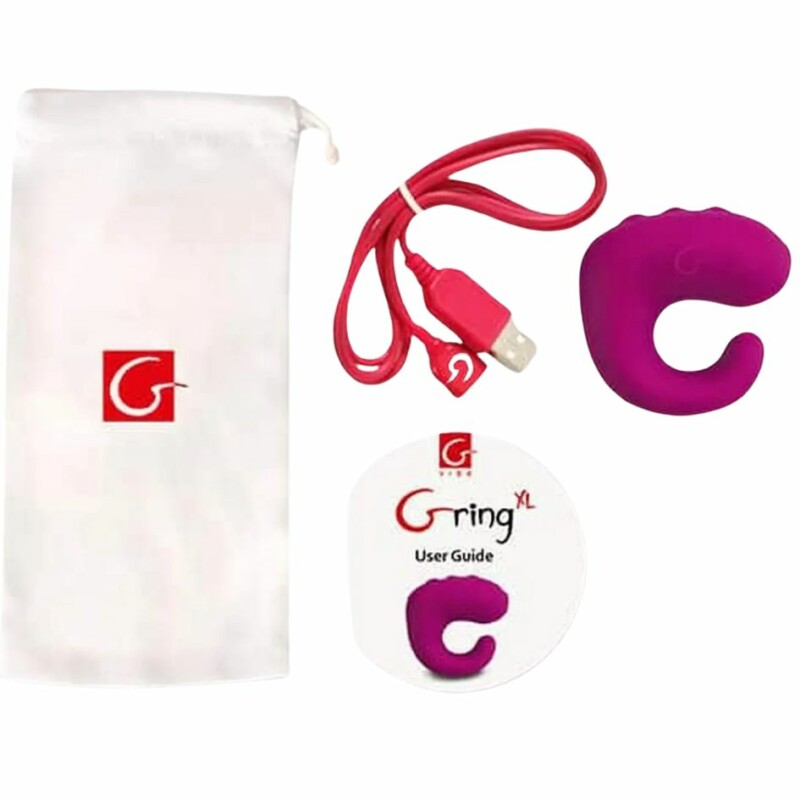 Вібратор для клітора і пульт Gvibe Gring XL Sweet Raspberry на пальці, фуксія, 5 х 3.7 см - Изображение 6