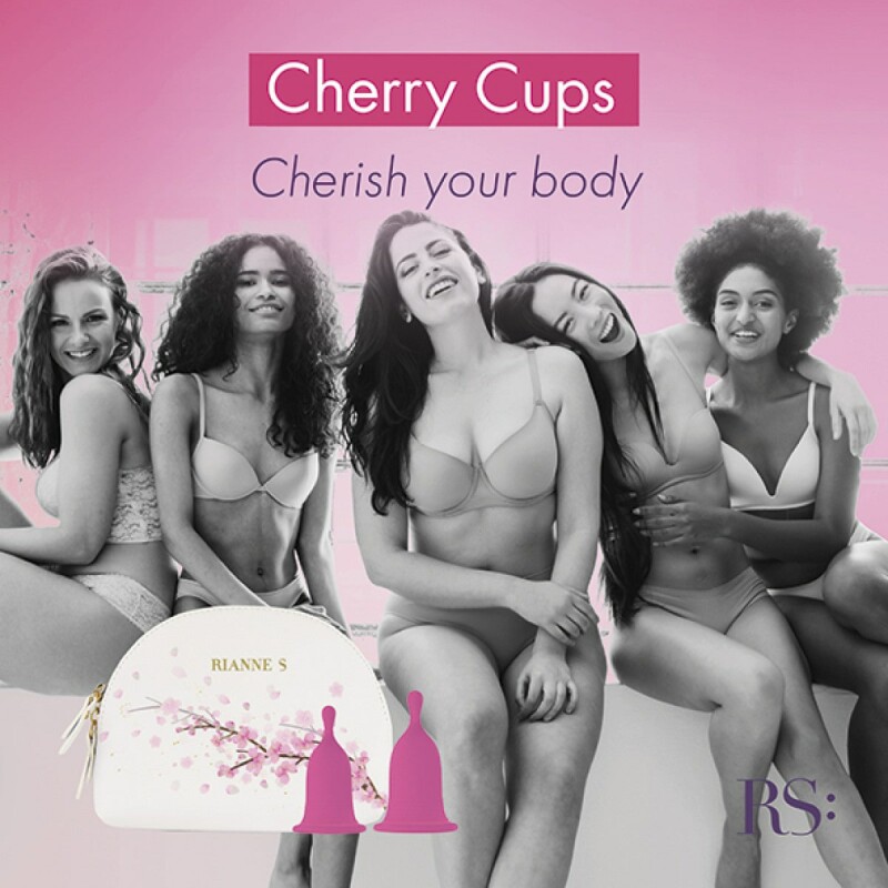 Менструальні чаші RS Femcare Cherry Cup 2 шт, у косметичці, рожеві - Зображення 5