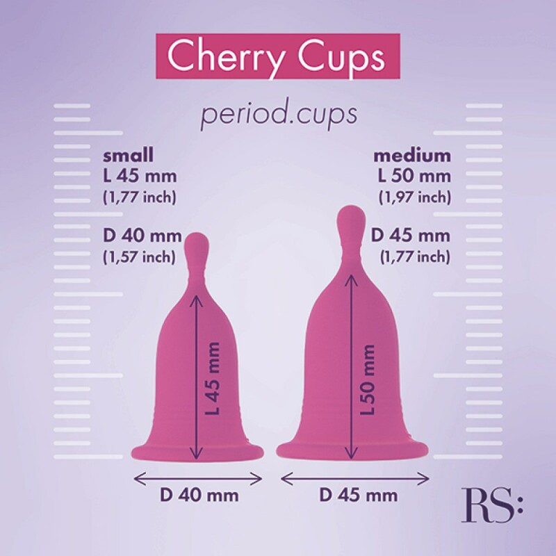 Менструальні чаші RS Femcare Cherry Cup 2 шт, у косметичці, рожеві - Зображення 4