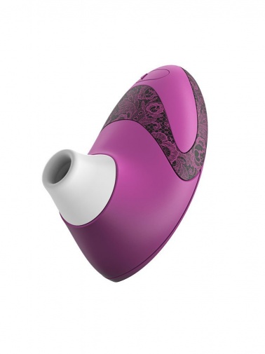 Кліторальний стимулятор Womanizer Pro W500 Magenta з принтом мережива, фіолетовий - Изображение 3