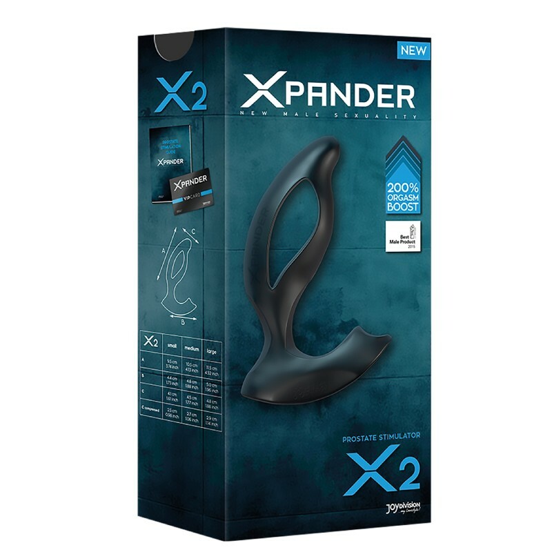 Масажер простати, розмір S, XPANDER X2 чорний, 9.5 см х 4.1 см - Зображення 1