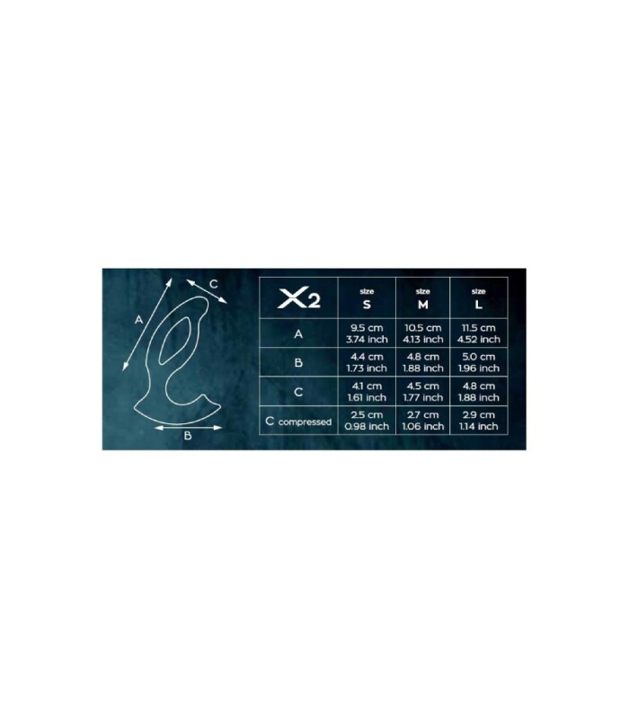 Масажер простати, розмір S, XPANDER X2 чорний, 9.5 см х 4.1 см - Зображення 3