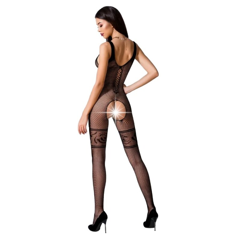Комбінезон Passion BS069, з інтимним вирізом, чорний, One size - Зображення 1